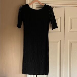 Banana Republic Black Women's Bodycon Eyelet Dress